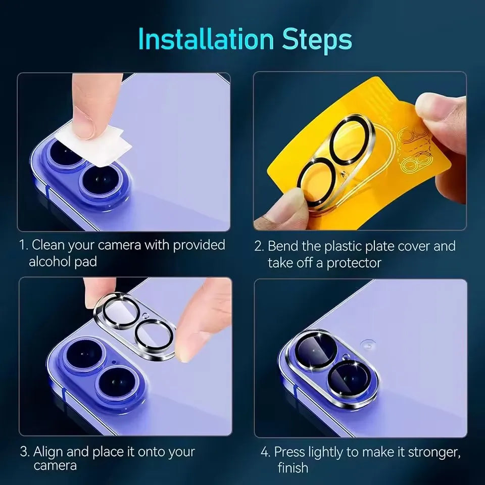 Luxury HD Clear Lens Tempered Glass for IPhone 17 Pro Max 17pro 17 Air Anti-Glare Camera Protector Back Lens Cover