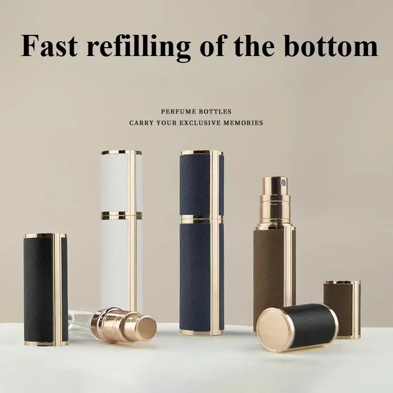 5ML Portable Compact Leather Perfume Bottle Multipurpose Sprayer Refillable Empty Perfume Atomizer for Travel Spray Bottle 1PC