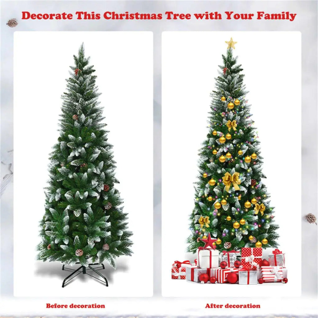 5ft Artificial Christmas Tree with Pine Cones - Festive Holiday Decor for Home & Office
